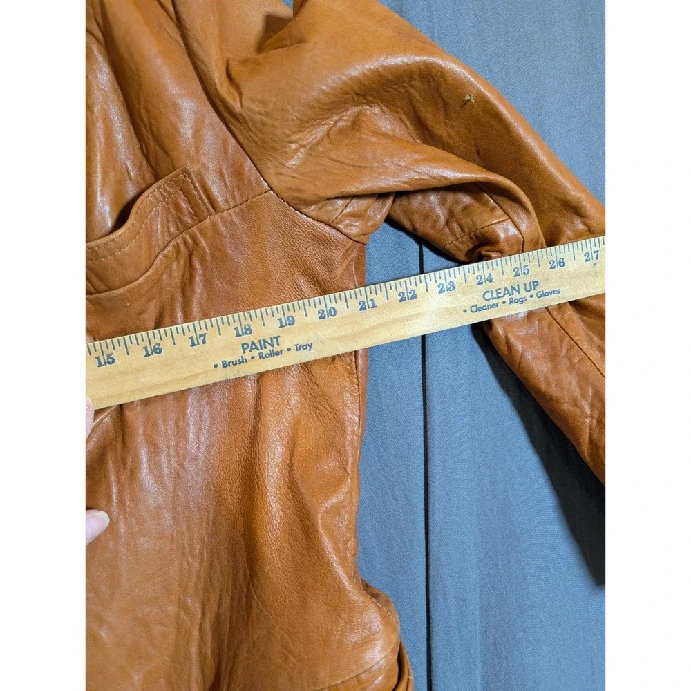 London Fog  Brown Leather Blazer Men's Size‎ 42 Reg